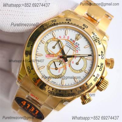 Daytona 126508 SH4131 Automatic Chronograph Mens Watch Best Edition QF V6 YG White Dial 904L SS Bracelet (Gain Weight)