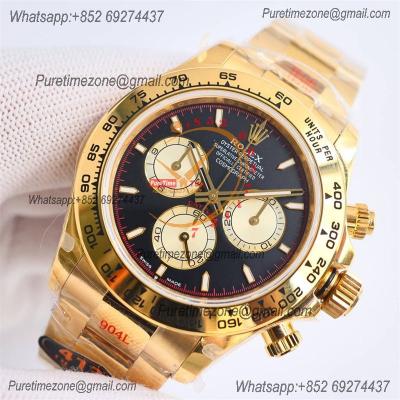 Daytona 126508 SH4131 Automatic Chronograph Mens Watch Best Edition QF V6 YG Black Dial 904L SS Bracelet (Gain Weight)