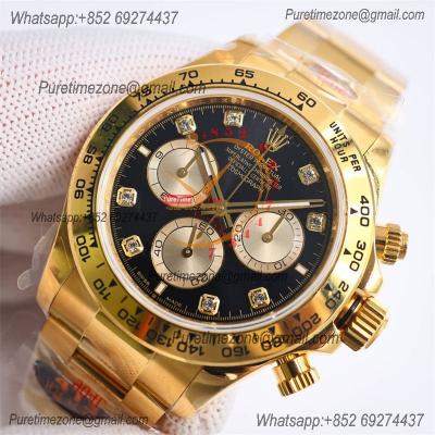 Daytona 126508 SH4131 Automatic Chronograph Mens Watch Best Edition QF V6 YG Black Dial 904L SS Bracelet (Gain Weight)