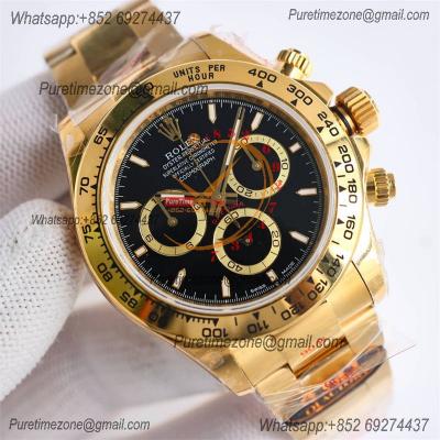 Daytona 126508 SH4131 Automatic Chronograph Mens Watch Best Edition QF V6 YG Black Dial 904L SS Bracelet (Gain Weight)