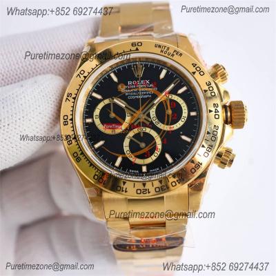 Daytona 126508 SH4131 Automatic Chronograph Mens Watch Best Edition QF V6 YG Black Dial 904L SS Bracelet (Gain Weight)