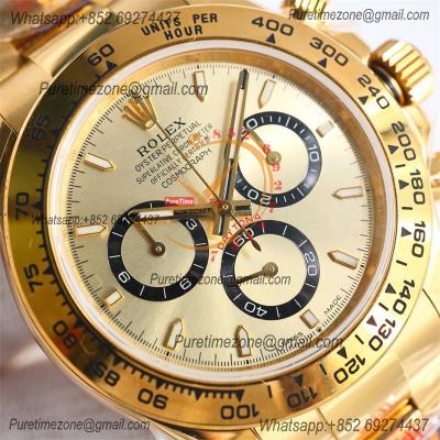 Daytona 126508 SH4131 Automatic Chronograph Mens Watch Best Edition QF V6 YG Gold Dial 904L SS Bracelet (Gain Weight)