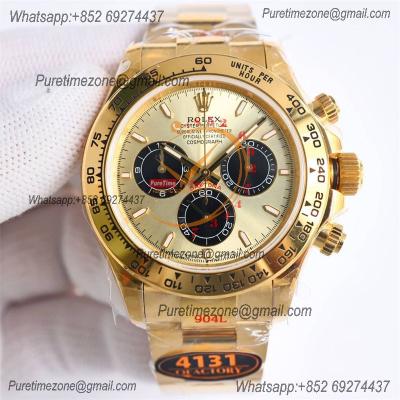 Daytona 126508 SH4131 Automatic Chronograph Mens Watch Best Edition QF V6 YG Gold Dial 904L SS Bracelet (Gain Weight)