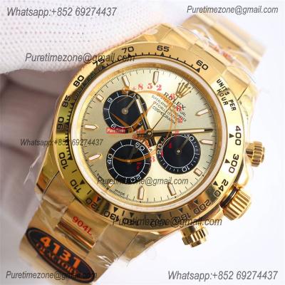 Daytona 126508 SH4131 Automatic Chronograph Mens Watch Best Edition QF V6 YG Gold Dial 904L SS Bracelet (Gain Weight)