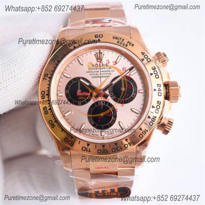 Daytona 126505 SH4131 Automatic Chronograph Mens Watch Best Edition QF V6 RG Gold Dial 904L SS Bracelet (Gain Weight)