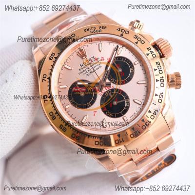 Daytona 126505 SH4131 Automatic Chronograph Mens Watch Best Edition QF V6 RG Gold Dial 904L SS Bracelet (Gain Weight)