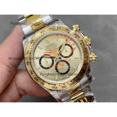 Daytona 126503 SH4131 Automatic Chronograph Mens Watch Best Edition QF V6 YG Gold Dial 904L SS Bracelet (Gain Weight)