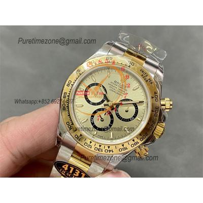 Daytona 126503 SH4131 Automatic Chronograph Mens Watch Best Edition QF V6 YG Gold Dial 904L SS Bracelet (Gain Weight)