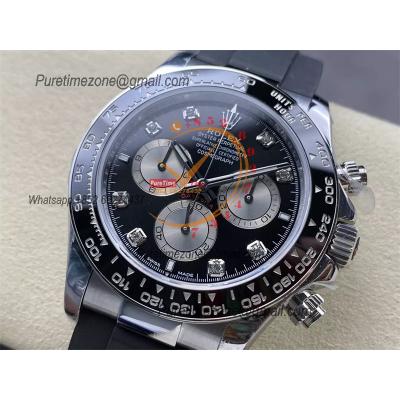 Daytona 126519 SH4131 Automatic Chronograph Mens Watch Best Edition QF V6 SS Black Dial Oysterflex Strap (Gain Weight)