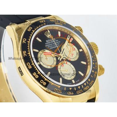 Daytona 126518 SH4131 Automatic Chronograph Mens Watch Best Edition QF V6 YG Black Dial Oysterflex Strap (Gain Weight)