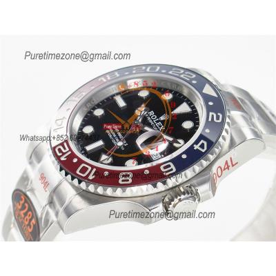 GMT Master II 126720 Pepsi VR3285 Automatic Mens Watch Best Edition QF V3 Black Dial 904L Oyster Steel Bracelet CHS