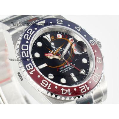 GMT Master II 126720 Pepsi VR3285 Automatic Mens Watch Best Edition QF V3 Black Dial 904L Oyster Steel Bracelet CHS