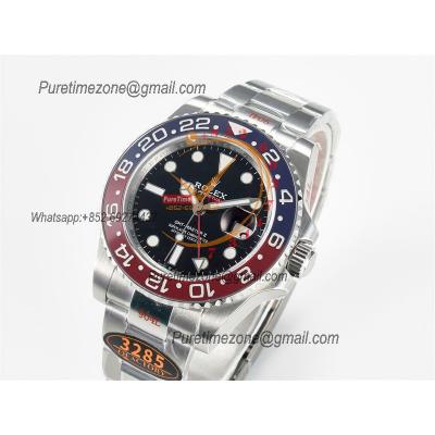 GMT Master II 126720 Pepsi VR3285 Automatic Mens Watch Best Edition QF V3 Black Dial 904L Oyster Steel Bracelet CHS