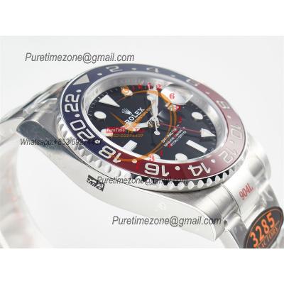 GMT Master II 126720 Pepsi VR3285 Automatic Mens Watch Best Edition QF V3 Black Dial 904L Oyster Steel Bracelet CHS