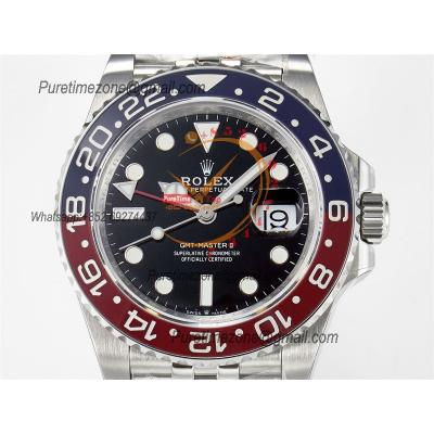 GMT Master II 126710 Pepsi VR3285 Automatic Mens Watch Best Edition QF Black Dial 904L Jubilee SS Bracelet CHS