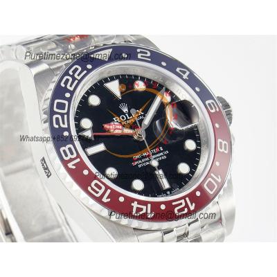 GMT Master II 126710 Pepsi VR3285 Automatic Mens Watch Best Edition QF Black Dial 904L Jubilee SS Bracelet CHS