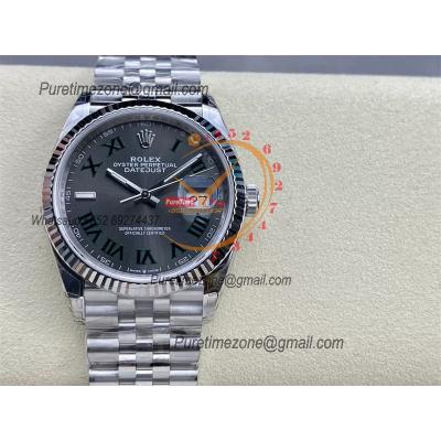 DateJust 36 126234 VS3235 Automatic Mens Watch 904L SS VSF 1:1 Best Edition Gray Roman Dial on Jubilee Bracelet CHS