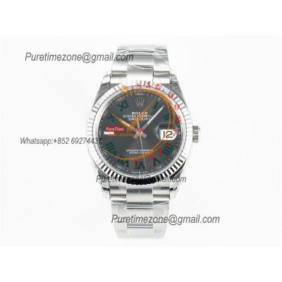 DateJust 36 126234 VS3235 Automatic Mens Watch 904L SS VSF 1:1 Best Edition Gray Roman Dial on Oyster Bracelet CHS