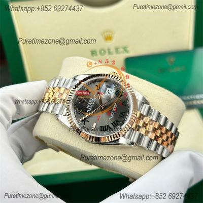 DateJust 36 126231 VS3235 Automatic Mens Watch 904L SS VSF 1:1 Best Edition RG Gray Dial on Jubilee Bracelet CHS