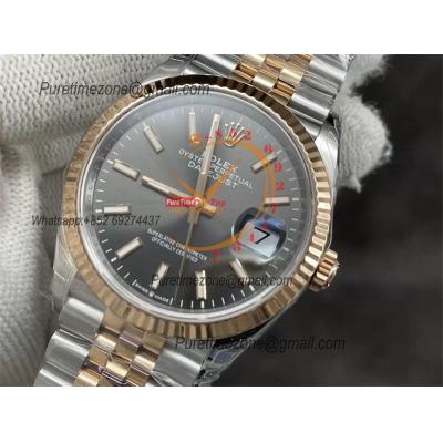 DateJust 36 126231 VS3235 Automatic Mens Watch 904L SS VSF 1:1 Best Edition RG Gray Dial on Jubilee Bracelet CHS