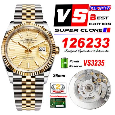 DateJust 36 126233 VS3235 Automatic Mens Watch 904...