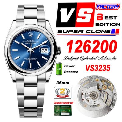 DateJust 36 126200 VS3235 Automatic Mens Watch 904...