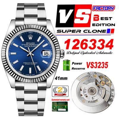 DateJust 41 126334 VS3235 Automatic Mens Watch 904...