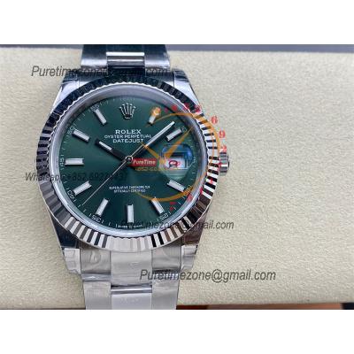 DateJust 41 126334 VS3235 Automatic Mens Watch 904L SS VSF 1:1 Best Edition Green Dial on Oyster Bracelet CHS