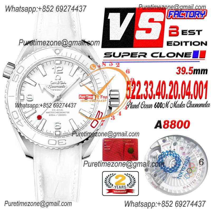 Planet Ocean 39.5mm Olympic Games SS A8900 Automatic Womens Watch VSF Best Ediiton White Dial Rubber Ladies