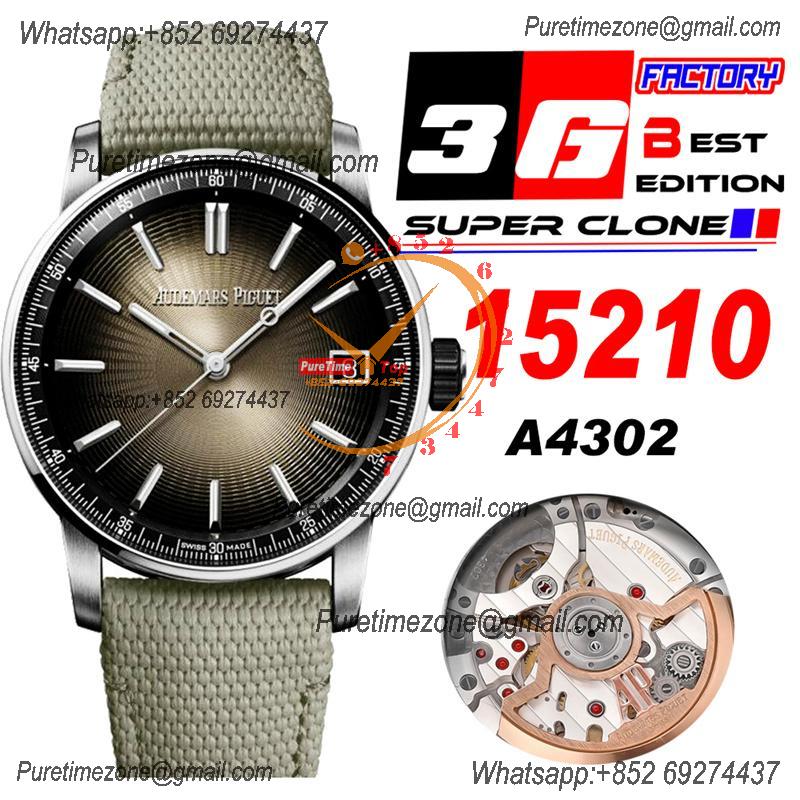 Code 11.59 15210 A4302 Automatic Mens Watch 3GF Best Edition 41mm SS Beige Index Textured Dial Nylon Leather CHS