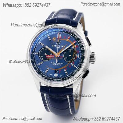 Premier B01 Chronograph 42 A7750 Automatic Mens Watch AB0118A61C1P1 Best Edition GF V2 Blue Dial Leather CHS