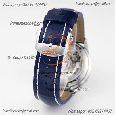 Premier B01 Chronograph 42 A7750 Automatic Mens Watch AB0118A61C1P1 Best Edition GF V2 Blue Dial Leather CHS