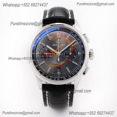 Premier B01 Chronograph 42 A7750 Automatic Mens Watch AB0118221B1X1 Best Edition GF V2 Gray Dial Leather CHS