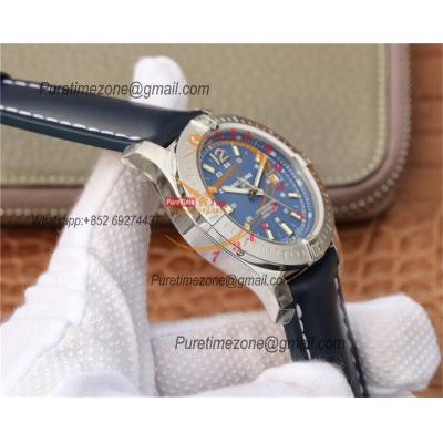 Colt Automatic 44mm A2824 Mens Watch A7438811-C907-105X Best Edition GF SS Blue Dial Leather Strap CHS