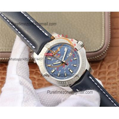 Colt Automatic 44mm A2824 Mens Watch A7438811-C907-105X Best Edition GF SS Blue Dial Leather Strap CHS