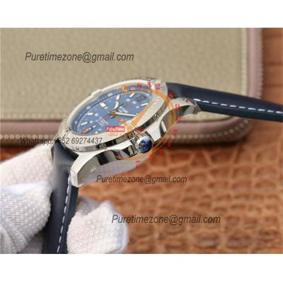 Colt Automatic 44mm A2824 Mens Watch A7438811-C907-105X Best Edition GF SS Blue Dial Leather Strap CHS