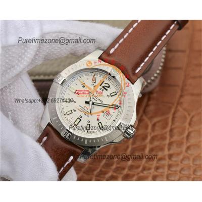 Colt Automatic 44mm A2824 Mens Watch A1738811-G791-435X-A20BA Best Edition GF SS White Dial Brown Leather Strap CHS