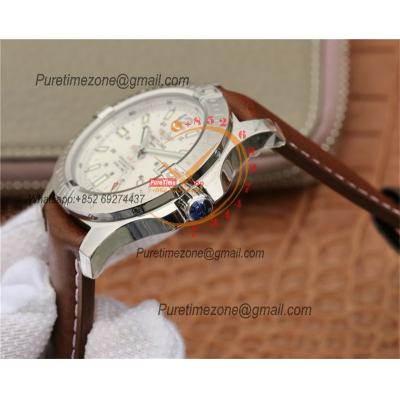 Colt Automatic 44mm A2824 Mens Watch A1738811-G791-435X-A20BA Best Edition GF SS White Dial Brown Leather Strap CHS