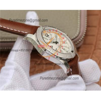 Colt Automatic 44mm A2824 Mens Watch A1738811-G791-435X-A20BA Best Edition GF SS White Dial Brown Leather Strap CHS