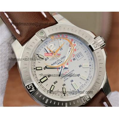 Colt Automatic 44mm A2824 Mens Watch A1738811-G791-435X-A20BA Best Edition GF SS White Dial Brown Leather Strap CHS