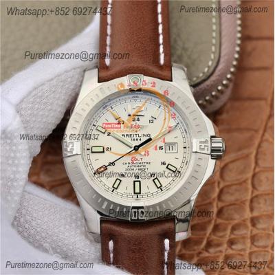 Colt Automatic 44mm A2824 Mens Watch A1738811-G791-435X-A20BA Best Edition GF SS White Dial Brown Leather Strap CHS