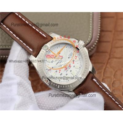 Colt Automatic 44mm A2824 Mens Watch A1738811-G791-435X-A20BA Best Edition GF SS White Dial Brown Leather Strap CHS