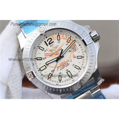 Colt Automatic 44mm A2824 Mens Watch A1738811-G791 Best Edition GF  White Dial SS Bracelet CHS