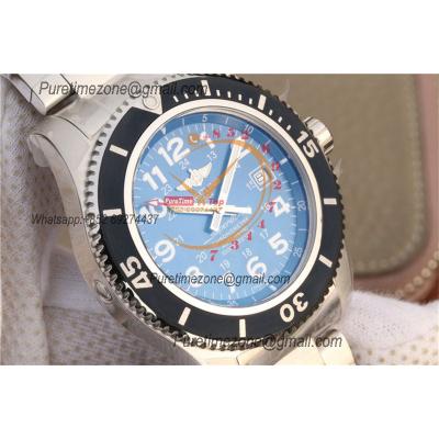 Superocean II 44 A17365D11C1A1  A2824 Automatic Mens Watch Best Edition GF Blue Dial SS Bracelet CHS