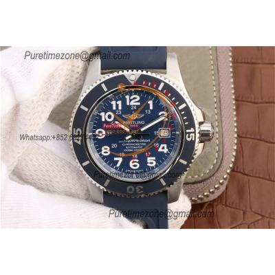 Superocean II 44 A17365D11C1A1  A2824 Automatic Mens Watch Best Edition GF Blue Dial Rubber Strap CHS