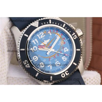 Superocean II 44 A17365D11C1A1  A2824 Automatic Mens Watch Best Edition GF Blue Dial Rubber Strap CHS