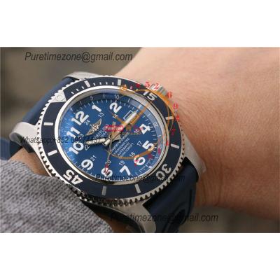 Superocean II 44 A17365D11C1A1  A2824 Automatic Mens Watch Best Edition GF Blue Dial Rubber Strap CHS