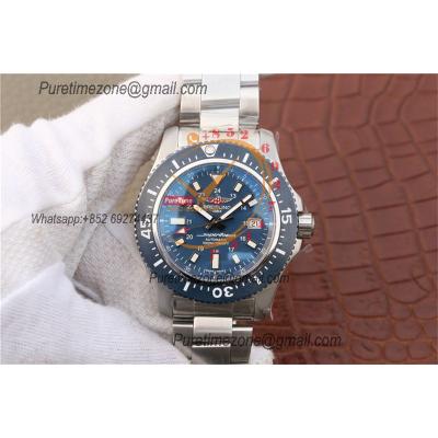 Superocean II 44 Y1739316 A2824 Automatic Mens Watch Best Edition GF Blue Dial SS Bracelet CHS