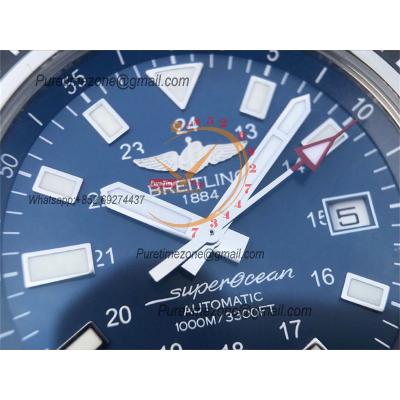 Superocean II 44 Y1739316 A2824 Automatic Mens Watch Best Edition GF Blue Dial SS Bracelet CHS