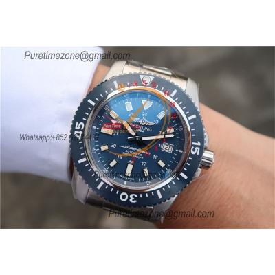 Superocean II 44 Y1739316 A2824 Automatic Mens Watch Best Edition GF Blue Dial SS Bracelet CHS